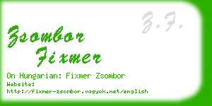 zsombor fixmer business card